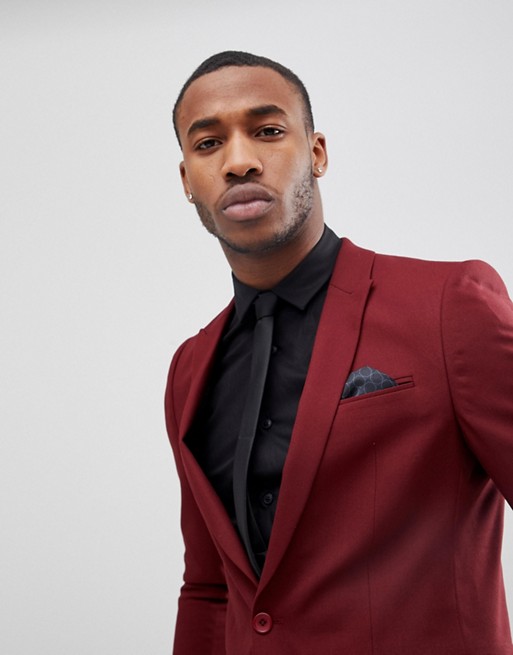 Handsome Bury One Button Mens Suits Slim Fit Back Vent Groomsmen Wedding Tuxedos For Men Blazers Peaked Lapel Prom Suit (Jacket+Pants)