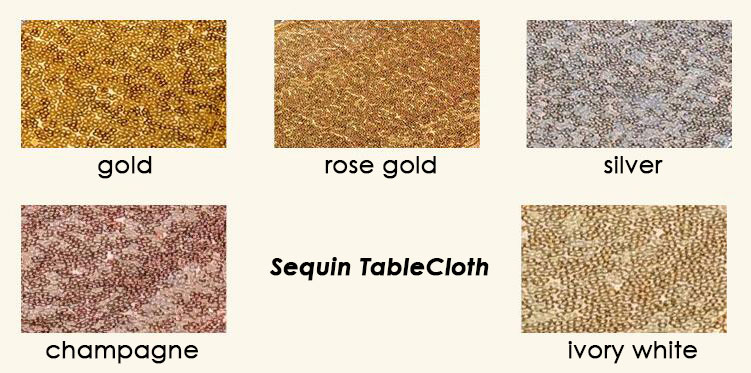 Sequin TableCloth Round Glitter Sequin Table Cloth for Wedding Banquet