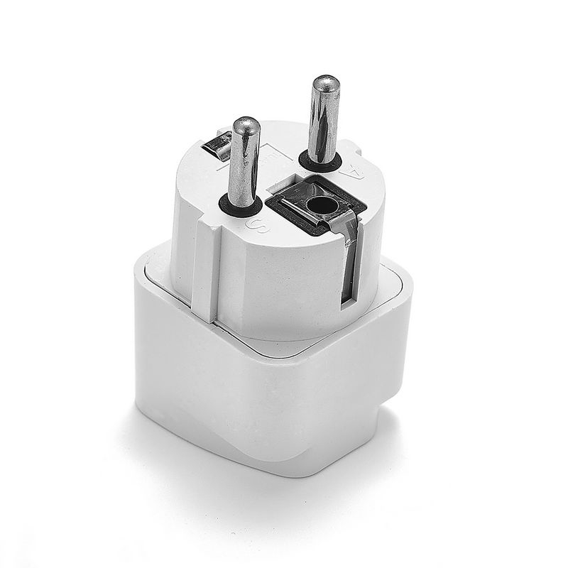 100 Pcs/lot Universal 2 Pin AC Power Electrical Plug Adaptor Converter Travel Power Charger UK/US/AU To EU Plug Adapter Socket
