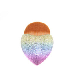 NEW Heart-shaped Mermaid Foundation Brush Glitter Radiant Cosmetic brush gradually changing color Makeup tools free shipping