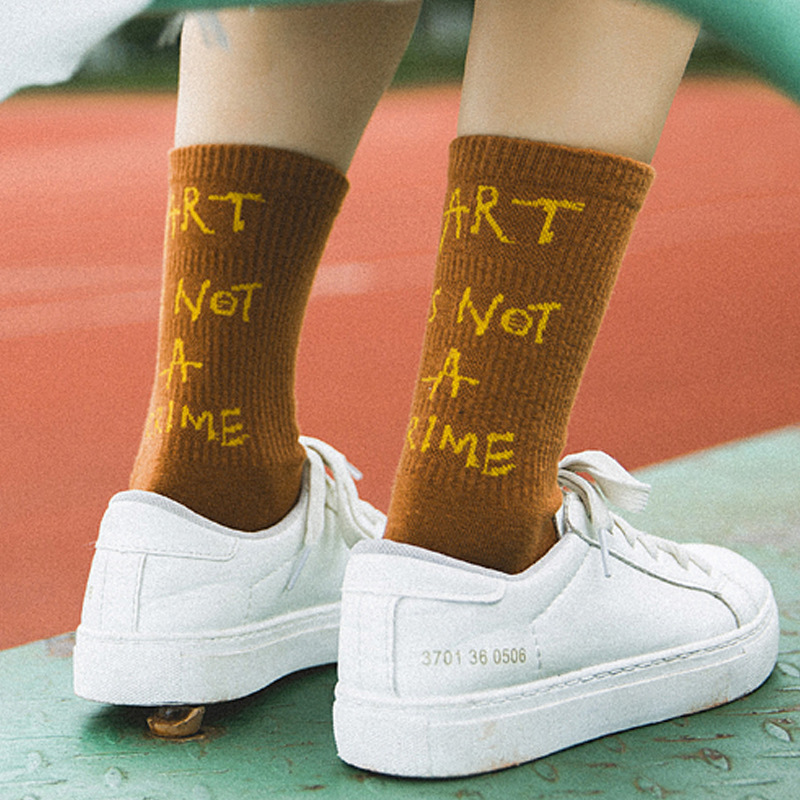 Street Style Harajuku Socks European Fashion Cotton Casual Women Letters Socks School Girls Warm Custom Hosiery Sock, Black
Street Style Harajuku Socks European Fashion Cotton Casual Women Letters Socks School Girls Warm Custom Hosiery Sock, Black