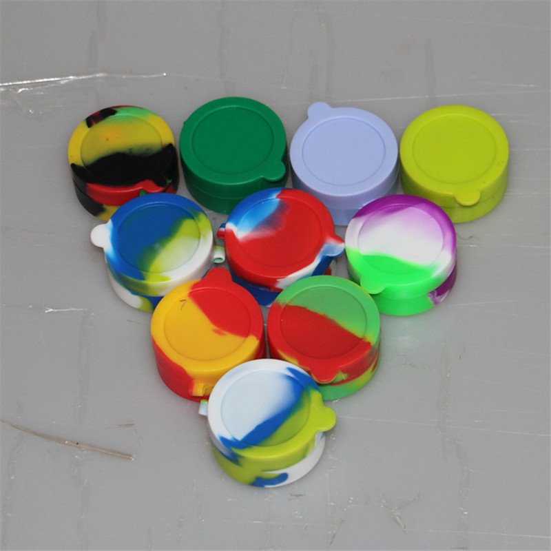 Nonstick Wax Containers 10ml silicone box big wax can Silicon container Colorful Non-stick wax jars dab storage jar oil silicone dab rigs