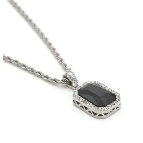 Hip Hop Vintage Golden Bling Iced Out Stainless Steel Chain Mini Stone Pendants Necklaces For Men Women Charm Crystal Jewelry