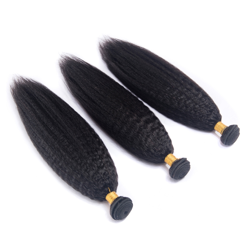 Yaki One Bundle Brazilian Human Hair Extensions Kinky Straight 1 piece Double Wefts Indian Virgin Hair Yirubeauty Peruvian Products