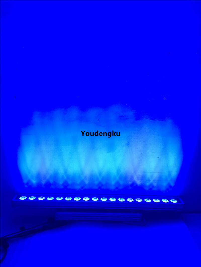 8 pcs Stage Wedding Entertainment 18x10w IP65 RGBW 4in1 color outdoor LED linear waterproof led wall washer with dot control