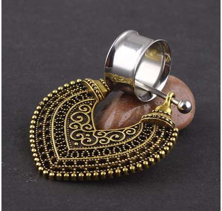 JUNLOWPY Dangle Ear Gauges Flesh Tunnel Plugs Earring Expander Body jewelry Stretcher Ear Tunnel Kits 00G For Woman Punk