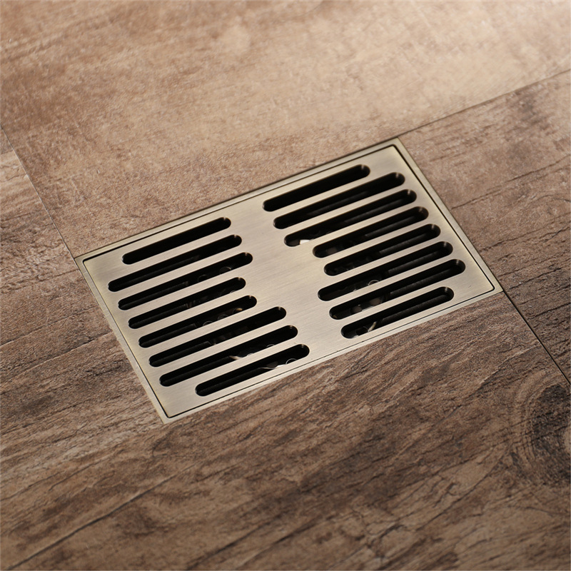 Brushed Antique Brass Bathroom Linear Shower Floor Drain Wire Strainer Bath Cover Waste Drainer 140*90mm Ground Drainage
Brushed Antique Brass Bathroom Linear Shower Floor Drain Wire Strainer Bath Cover Waste Drainer 140*90mm Ground Drainage