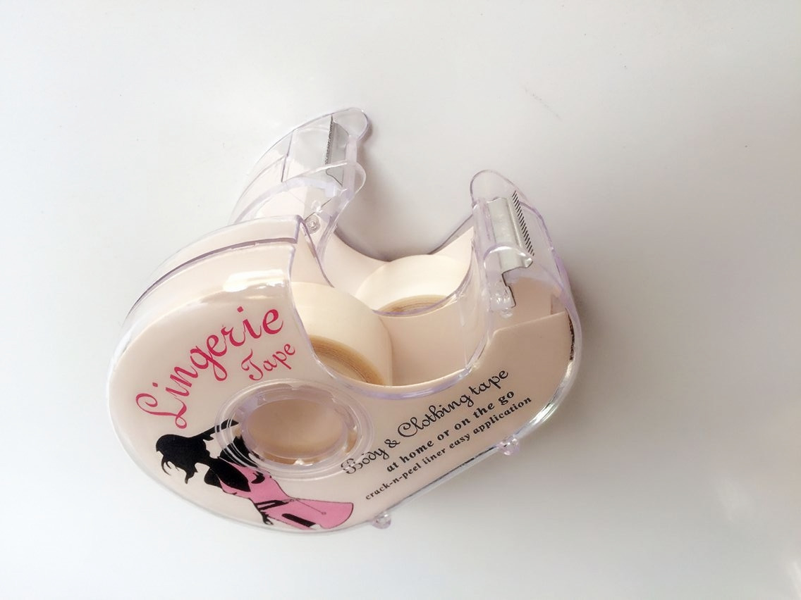 Women Body Non Exposure Strip Double Sided No Bra Dress Invisible Tapes 10pcs/lot Free shipping