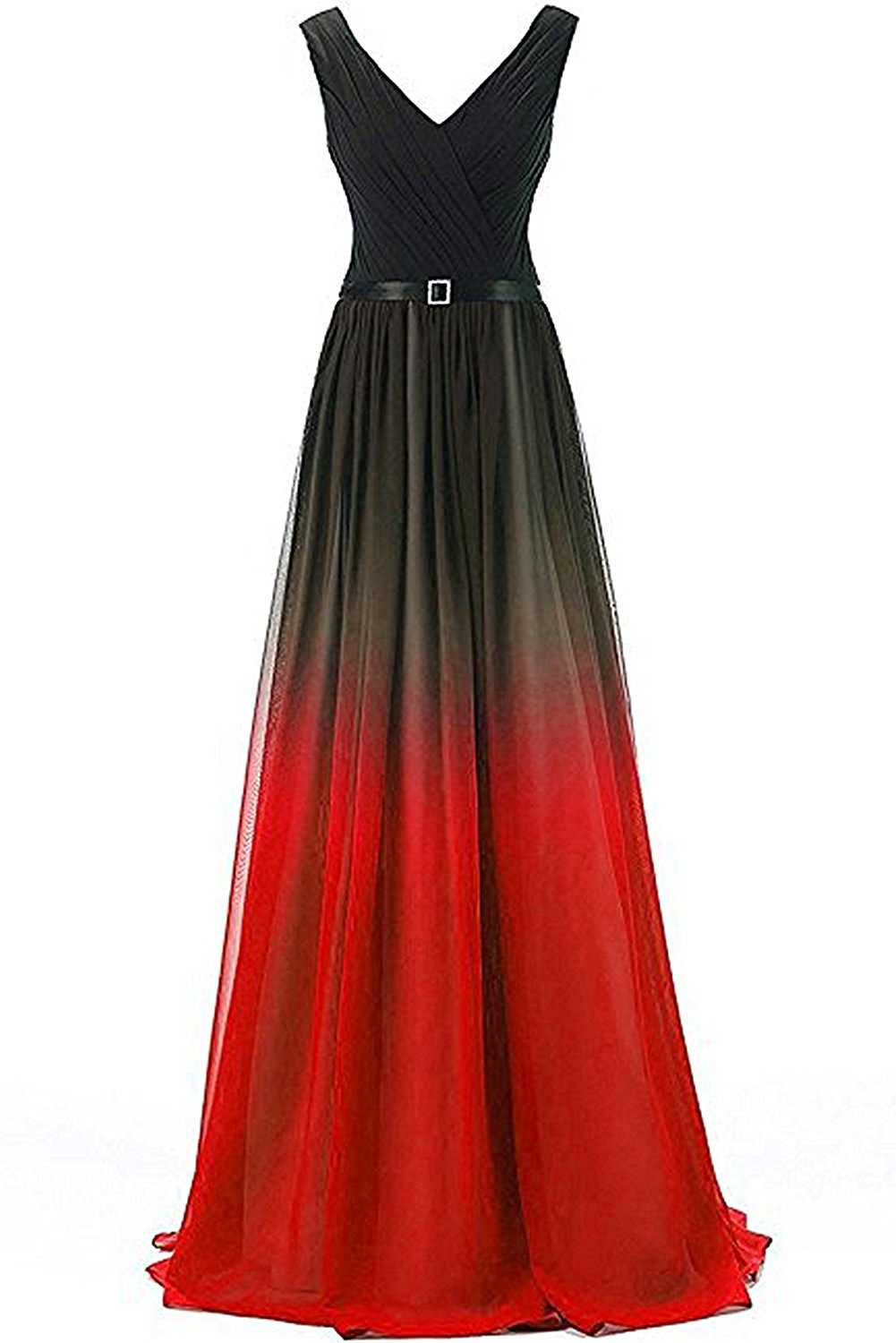 2018 New Cheap Gradient Long A Line Chiffon Prom Evening Dresses Women Formal Gowns Floor-Length Lace Up Party Gown QC1108