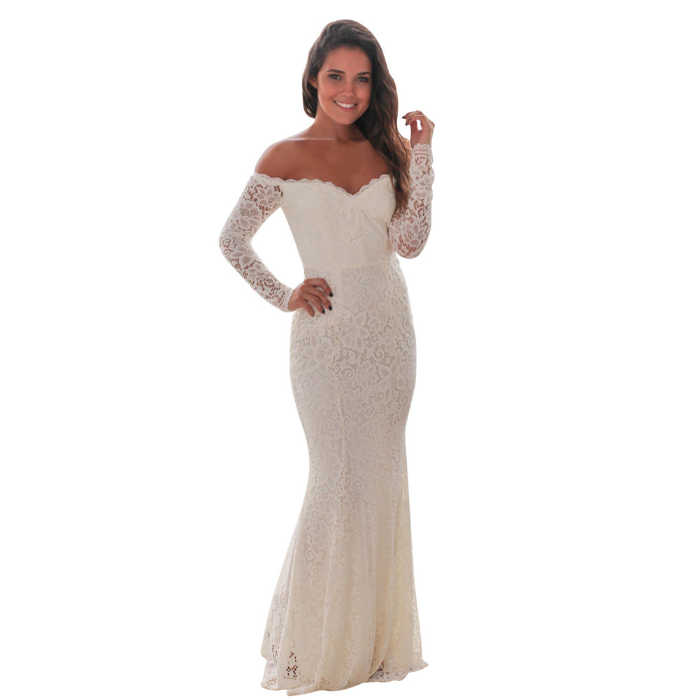 Women Red Dress Long Sleeve Party Mermaid Dresses Perspective Floral Maxi Frock Wedding Bridesmaid Robe, White
Women Red Dress Long Sleeve Party Mermaid Dresses Perspective Floral Maxi Frock Wedding Bridesmaid Robe, White