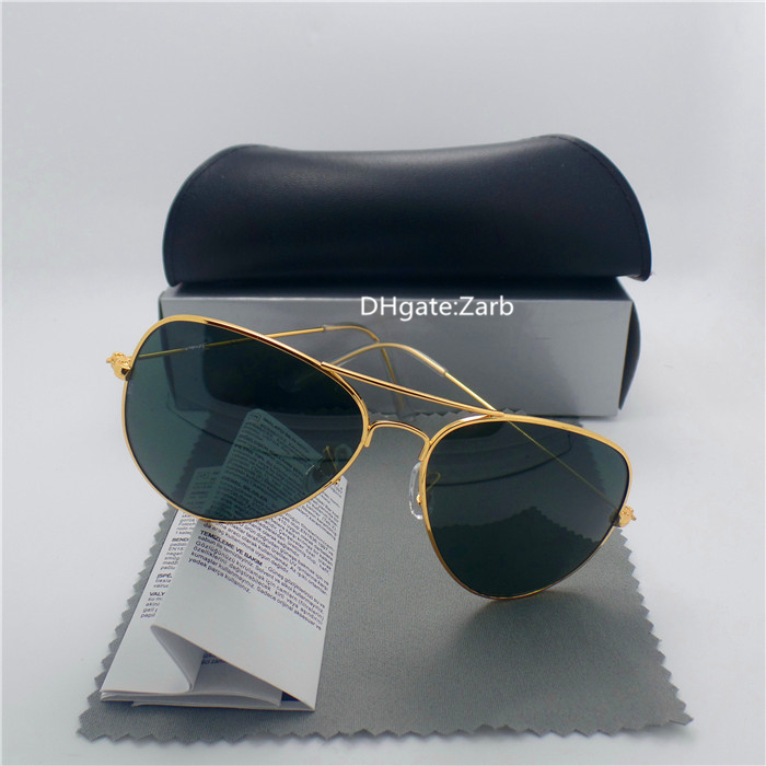 High Quality Glass Lens Men Women Sunglasses UV400 Metal Frame Eyewear 58/62 Pilot glasses Vintage Mirror Eyeglass With Box Case, White;black
High Quality Glass Lens Men Women Sunglasses UV400 Metal Frame Eyewear 58/62 Pilot glasses Vintage Mirror Eyeglass With Box Case, White;black
