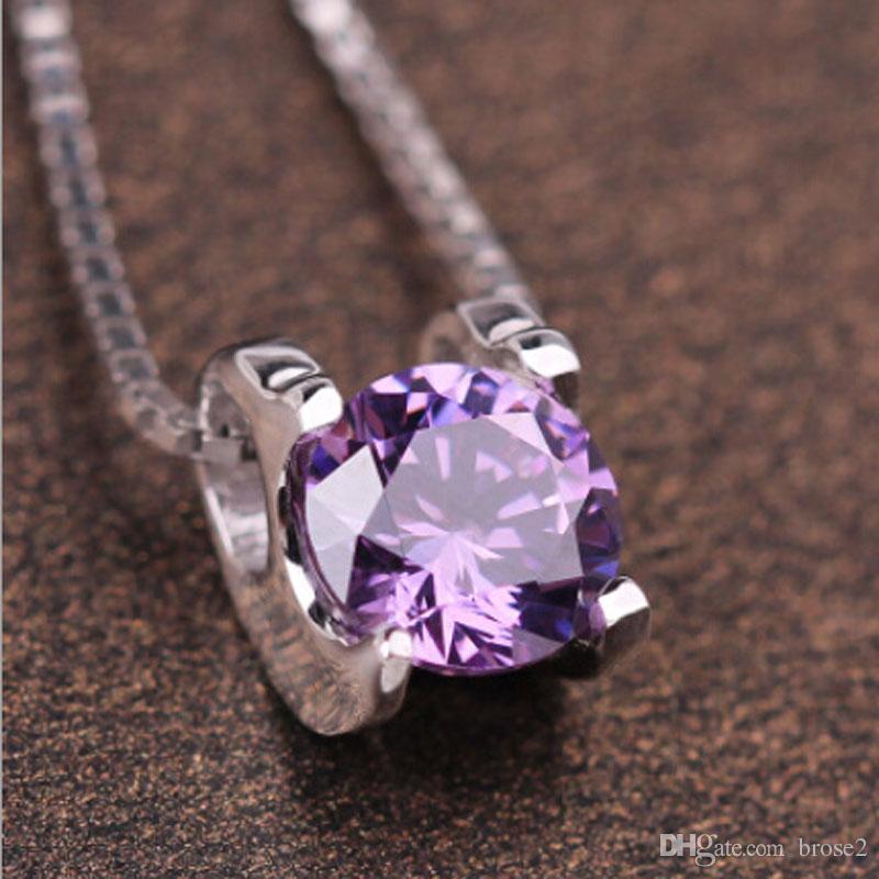 Inlay zircon ladies necklace short clavicle Korean fashion amethyst pendants Europe and the United States jewelry
Inlay zircon ladies necklace short clavicle Korean fashion amethyst pendants Europe and the United States jewelry