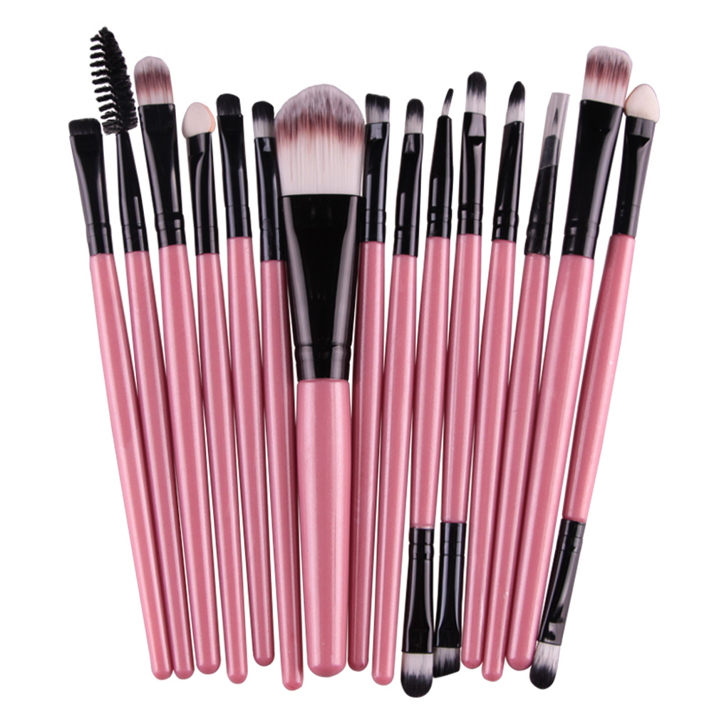 Makeup Brushes Set Eye Shadow Foundation Powder Eyeliner Eyelash Lip Brush Cosmetic Beauty Tool 15pcs/kit J1546