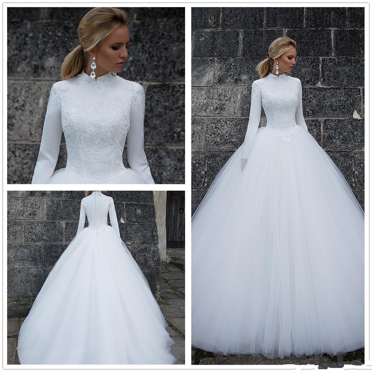 2019 New High Neck Long Sleeves Lace A Line Muslim Wedding Dresses Satin Empire Lace Applique Zipper Tulle Winter Wedding Bridal Gowns, Gold
2019 New High Neck Long Sleeves Lace A Line Muslim Wedding Dresses Satin Empire Lace Applique Zipper Tulle Winter Wedding Bridal Gowns, Gold