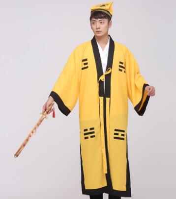 Chinese ancient Taoist cosplay performance zombie costume Maoshan Taoist costume Chinese priest costume halloween costumes men