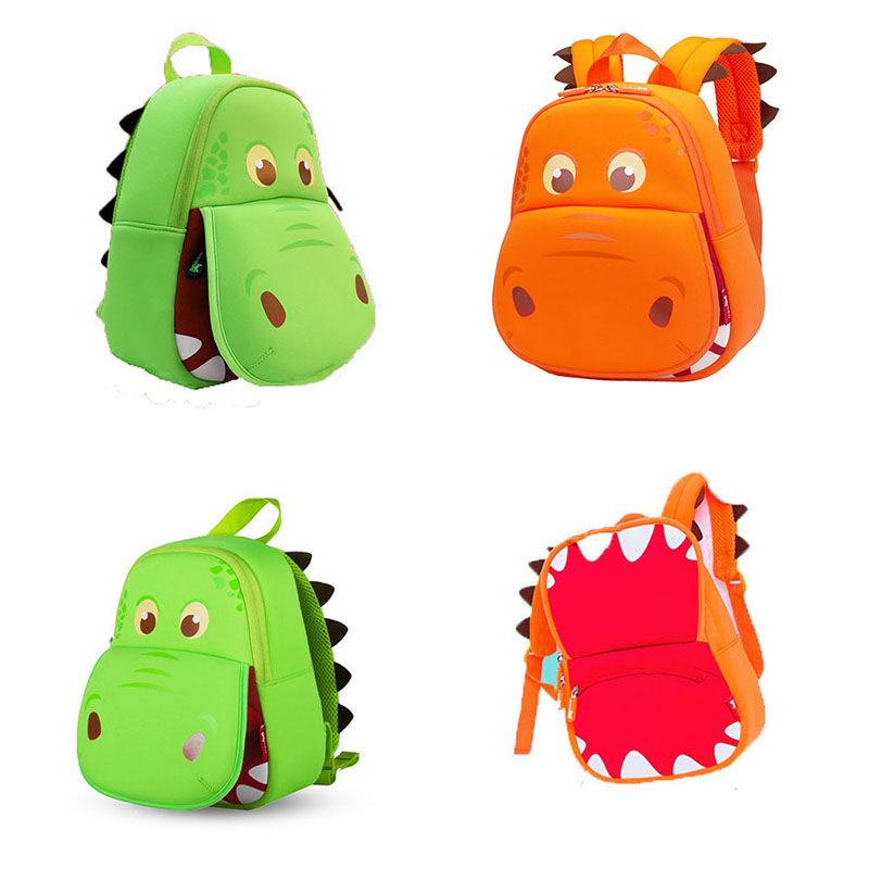Hippo cartoon student School Bag School season children Backpacks 28*26*12cm Shoulders bag C4859