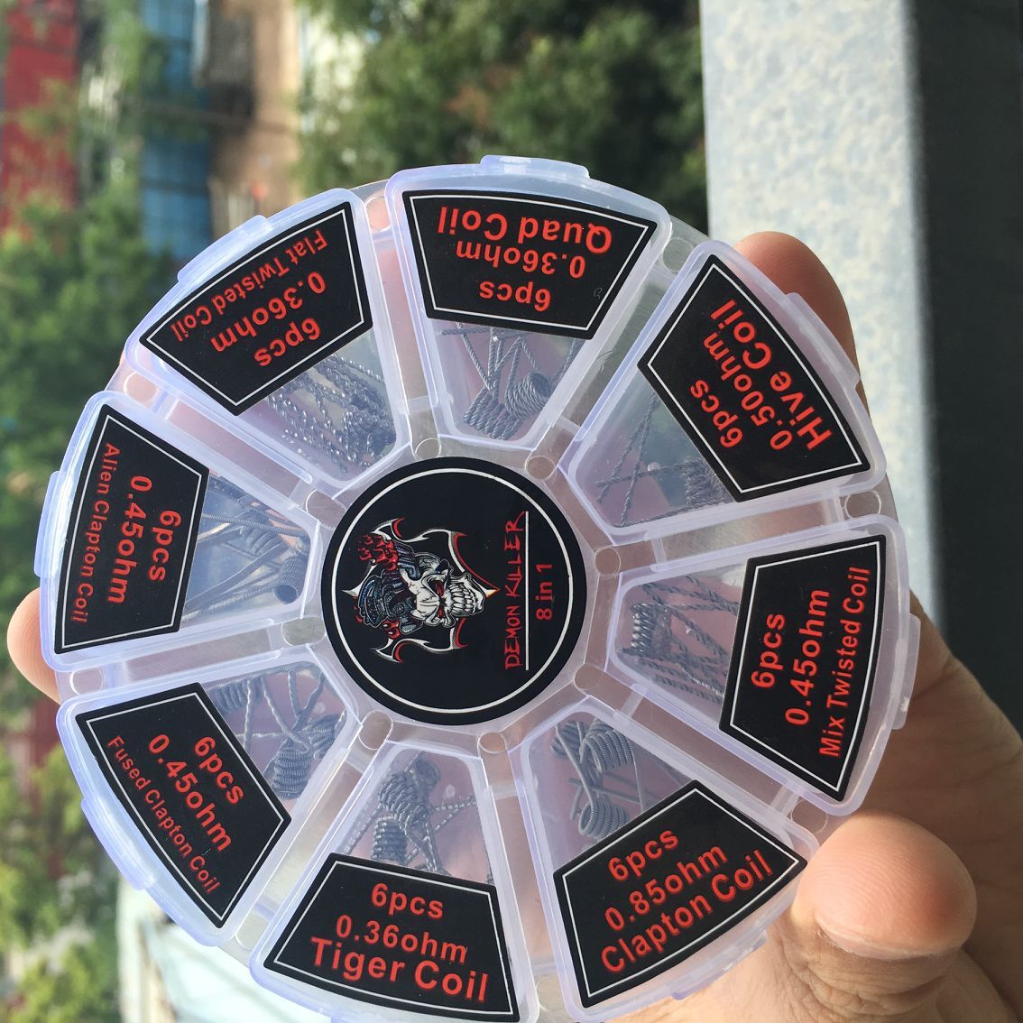 Prebuilt Coils 8 in 1 Kit Demon Killer Pre-built 48pcs Hive Quad Flat Mix Twisted Fused Alien Clapton Tiger RBA Atomizer Coil
Prebuilt Coils 8 in 1 Kit Demon Killer Pre-built 48pcs Hive Quad Flat Mix Twisted Fused Alien Clapton Tiger RBA Atomizer Coil