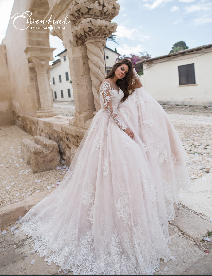 Modest Long Sleeve Dresses With Lace Appliqued Backless Bridal Gowns Sheer Jewel Neck Garden Country Wedding Dress Plus Size Gown