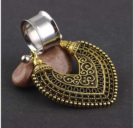 JUNLOWPY Dangle Ear Gauges Flesh Tunnel Plugs Earring Expander Body jewelry Stretcher Ear Tunnel Kits 00G For Woman Punk