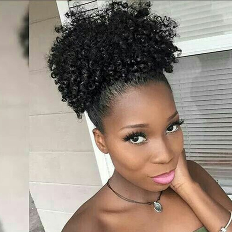 short high ponytail hairpiece afro kinky curly drawstring ponytail for black women, puff curly brown brazilian virgin hair extension
short high ponytail hairpiece afro kinky curly drawstring ponytail for black women, puff curly brown brazilian virgin hair extension