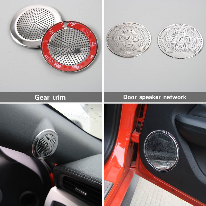 Car Red 36 Piece Complete Set Kit Decoration Trim Cover For Ford Mustang 2015-2016 Auto Interior Accessories