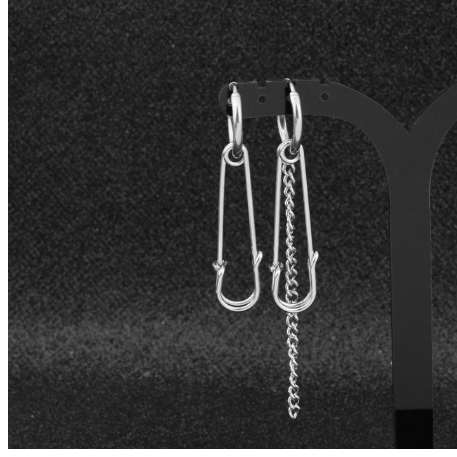 RainMarch Tassel Stud Earrings Female Earrings Male Korean Stainless Steel Punk Earring For Women Man Hip Hop Jewelry