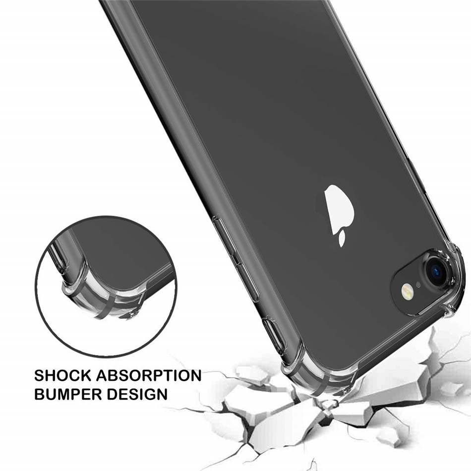 Phone Cases For Iphone 17 Air 16 15 14 13 12 Mini 11 Pro XR XS MAX 8 X Samsung S20 S10 S8 Plus Note 10 Cover Air Cushion Hard Back Acrylic