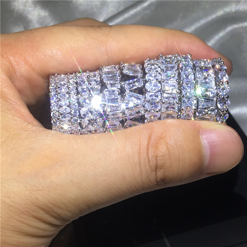 choucong 9 Styles Promise Finger ring 5A zircon Cz 925 Sterling silver Engagement Wedding Band Rings For Women Men bijoux Gift S18101607