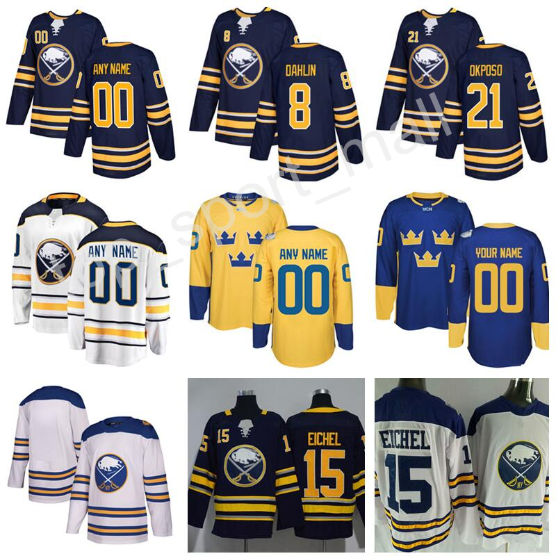 Buffalo Sabres Rasmus Dahlin Jersey 26 Winter Classic World Cup Team Sweden 2018 Hockey 21 Kyle Okposo Custom Name Number Navy White Stitch, Blue
Buffalo Sabres Rasmus Dahlin Jersey 26 Winter Classic World Cup Team Sweden 2018 Hockey 21 Kyle Okposo Custom Name Number Navy White Stitch, Blue