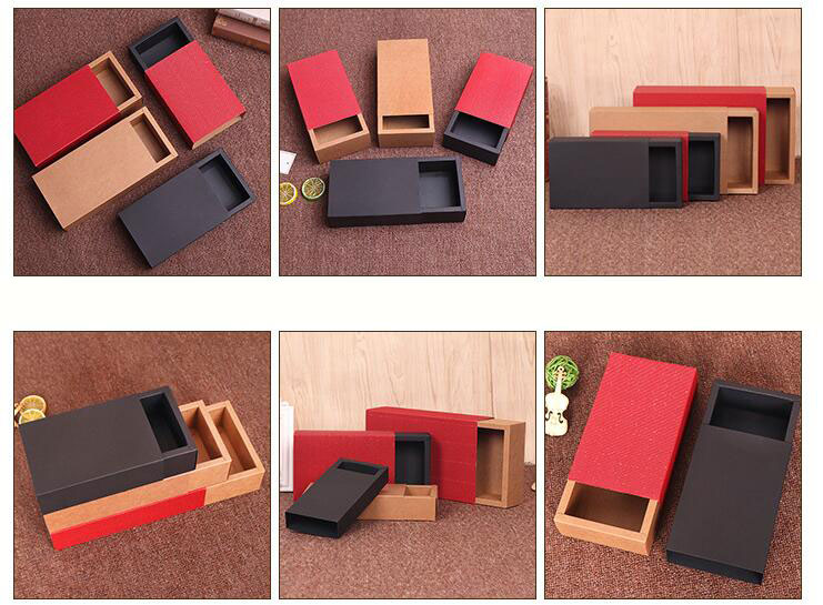 Kraft Candy Gift Box Drawer Shaper Favor Box edding Favors Gift Box Chocolate Bag For Gifts Baby Shower