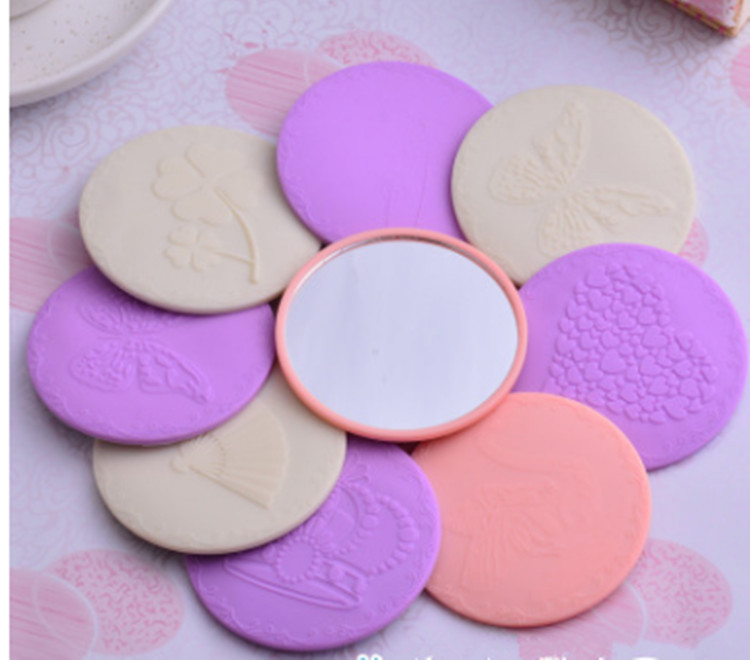 Free shipping depiction comestic Mirrors Girl mini pocket makeup mirror cosmetic Small Cute Cartoon Pocket Hand circular Makeup Mirror