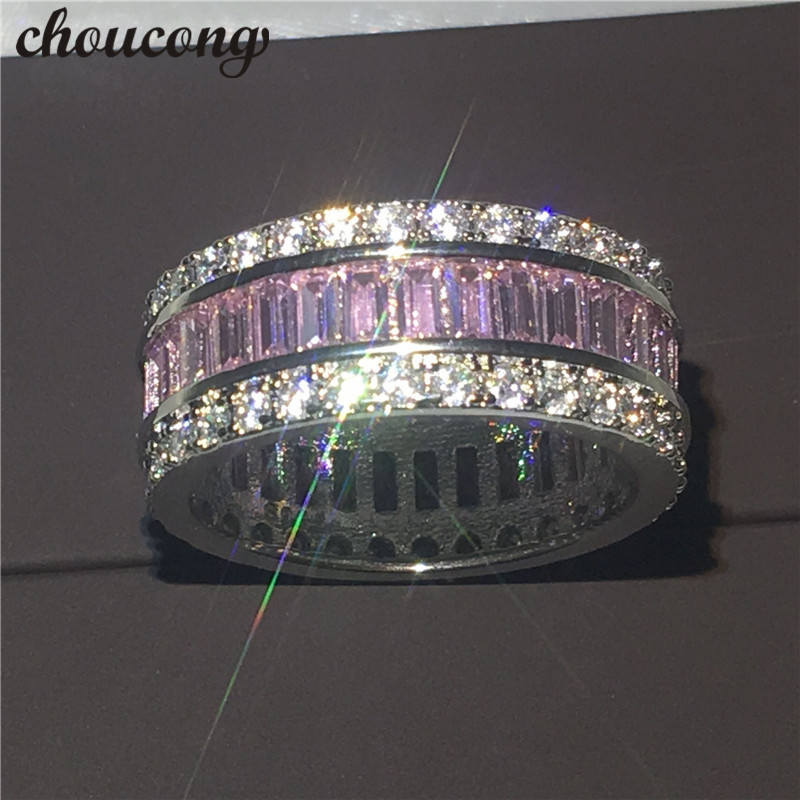 choucong Jewelry Full Princess cut 15ct Diamond Pink Cz 925 sterling Silver Women Engagement Wedding Band Ring
choucong Jewelry Full Princess cut 15ct Diamond Pink Cz 925 sterling Silver Women Engagement Wedding Band Ring