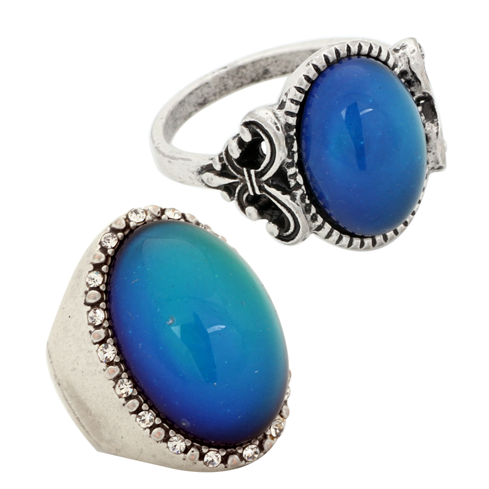 Popular Silver Plated Emotion Feeling Engagement Mood Stone Ring for Christmas Gifts 2 PCS
Popular Silver Plated Emotion Feeling Engagement Mood Stone Ring for Christmas Gifts 2 PCS