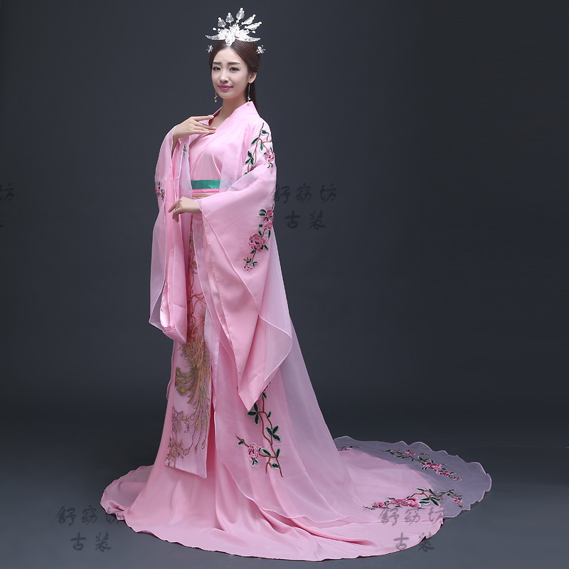 Ethnic Clothing Elegent Traditional dress female costume Ancient China Princess Outfit hanfu Costume embroidered Pink Chinese Charming woman