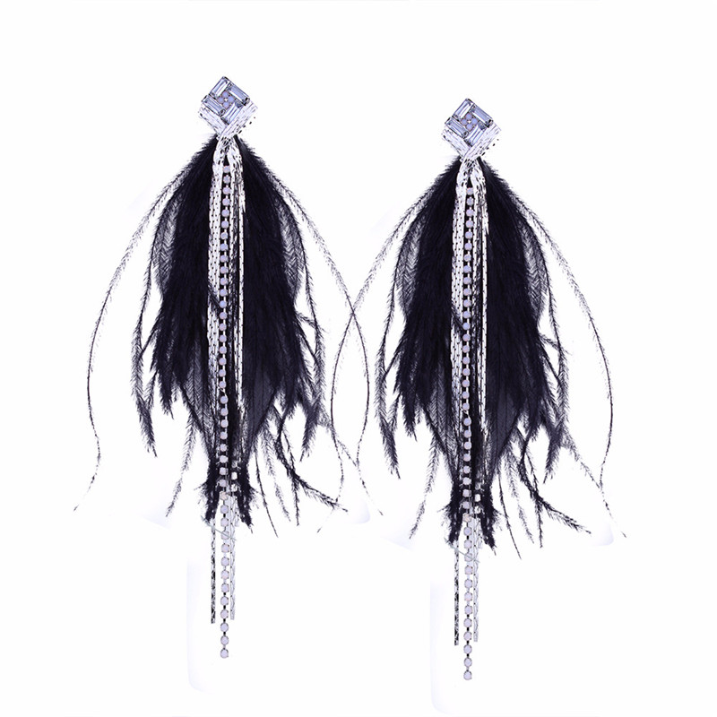 Long Feather Earrings New Boho Style Tassel Rhinestone Drop Earring For Women Feather Dangle Statement Earring 4 Colors QD
Long Feather Earrings New Boho Style Tassel Rhinestone Drop Earring For Women Feather Dangle Statement Earring 4 Colors QD