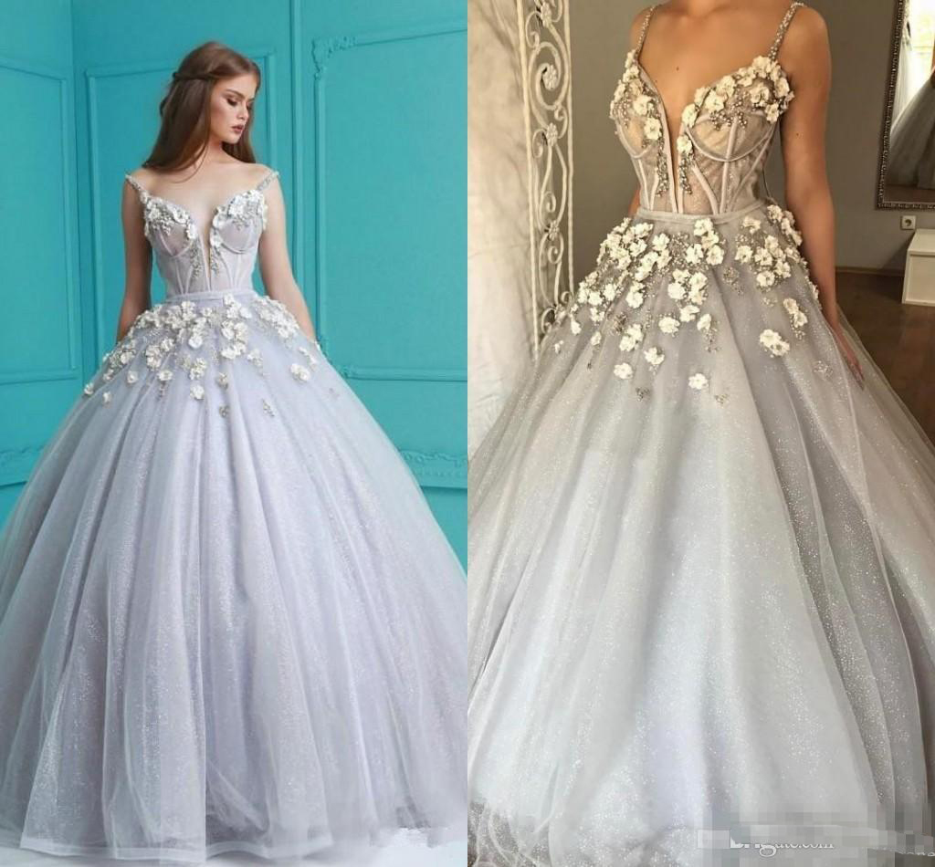 2019 Luxury Dusty Silver 3D Floral Ball Gown Prom Dresses Crystal Bling Bling Sweetheart Occasion Cinderella Evening Wear Dress, Light yellow
2019 Luxury Dusty Silver 3D Floral Ball Gown Prom Dresses Crystal Bling Bling Sweetheart Occasion Cinderella Evening Wear Dress, Light yellow