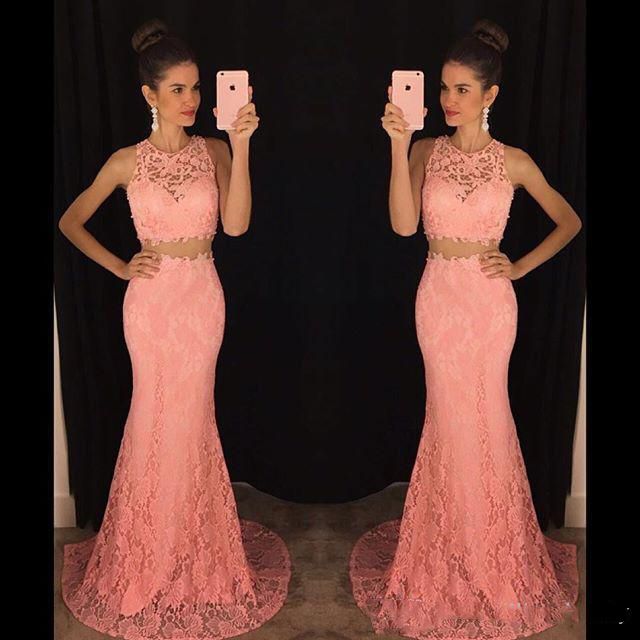 Elegant Lace Long Prom Dresses Two Pieces Mermaid Evening Party Gowns Jewel 2018 Sleeveless Coral Pink Fuchsia Turquoise Women's Wear, Purple
Elegant Lace Long Prom Dresses Two Pieces Mermaid Evening Party Gowns Jewel 2018 Sleeveless Coral Pink Fuchsia Turquoise Women's Wear, Purple