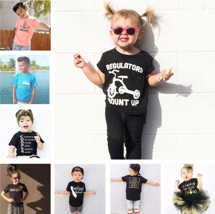 INS kids clothing Baby letter print T-shirts children girls boys print tops summer Tees 2018 new Boutique kids Clothing 24 colors BY0175, As photo
INS kids clothing Baby letter print T-shirts children girls boys print tops summer Tees 2018 new Boutique kids Clothing 24 colors BY0175, As photo
