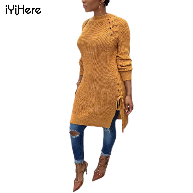 Long Sweater Dress Long Sleeve Round Neck Autumn Winter Warm Women Pullovers Sweater Hole Sexy Side Split Lace Up Women Sweaters, Army green
Long Sweater Dress Long Sleeve Round Neck Autumn Winter Warm Women Pullovers Sweater Hole Sexy Side Split Lace Up Women Sweaters, Army green