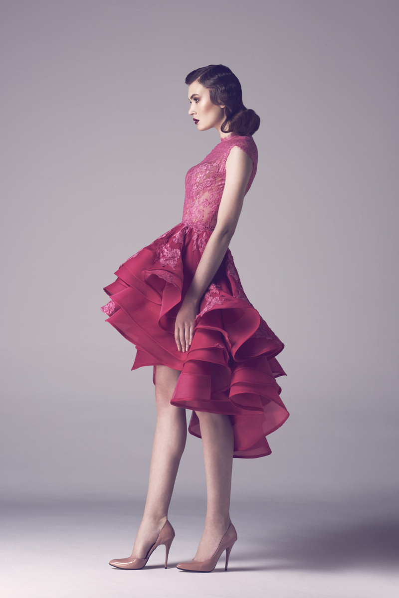 Dubai Arabic Prom Dresses Lace Appliques High Low Illusion Ruffle Evening Dress Party Wear Custom Made vestidos de quinceañera Cap Sleeve