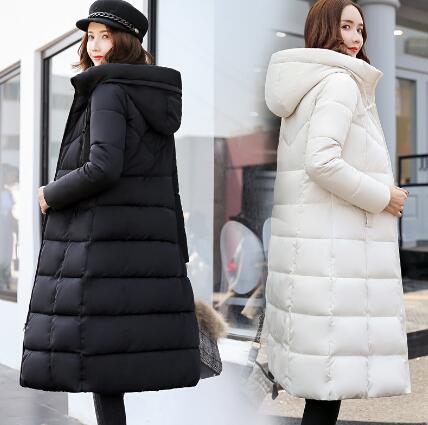 New winter coat women's long section over knee Korean version hooded cotton padded Outerwear Parkas jacket, Black
New winter coat women's long section over knee Korean version hooded cotton padded Outerwear Parkas jacket, Black