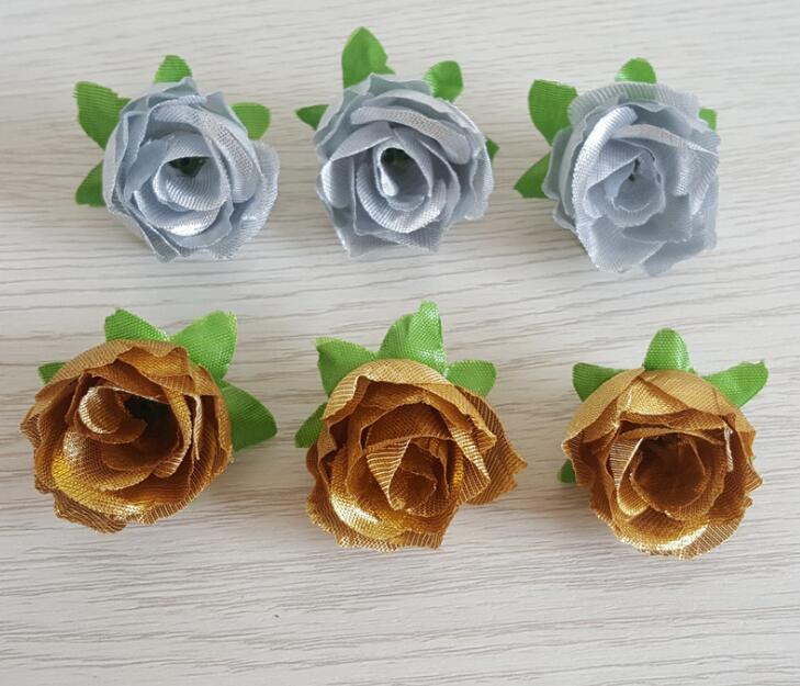 3cm Mini Rose Cloth Artificial Flower DIY Rose Flower Head For Wedding Party Home Room Decoration