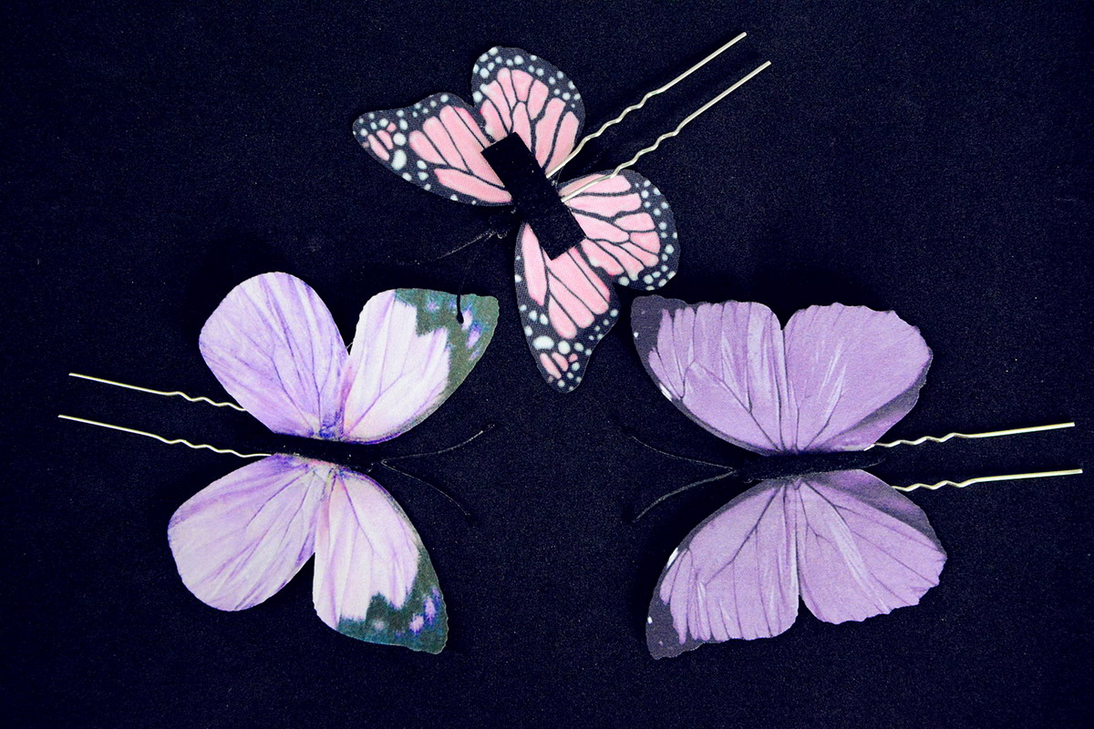 U-shaped Butterfly Hair Pin Hair Clip hair accessories for Wedding Headdress or Bride Accessorie, Headwear Accessories for Party