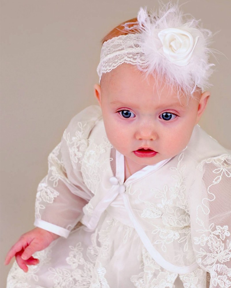 Cute Two Pieces Christening Dresses For Baby Girls Sleeveless Lace Appliques Long Baptism Dress First Communication Gowns(Dress+Jacket)
