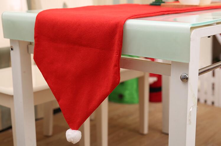 Christmas Table Runner Mat Tablecloth Christmas Flag Home Party Decor Red Table Runners Tablecloths Party Decoration Table Runner
