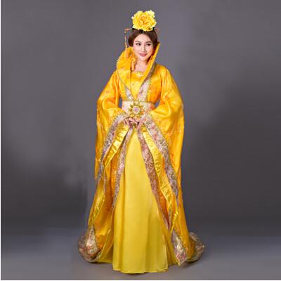Ancient China Tang Song costume Hanfu imperial concubine Queen dress Daming princess stage performance photo studio Outfit Blue Red Pink