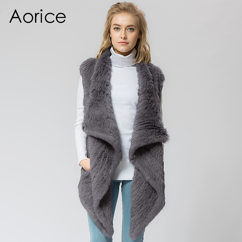 Pudi VR024 Knitted knit new real rabbit fur vest overcoat jacket women's winter warm plus size, Cream
Pudi VR024 Knitted knit new real rabbit fur vest overcoat jacket women's winter warm plus size, Cream