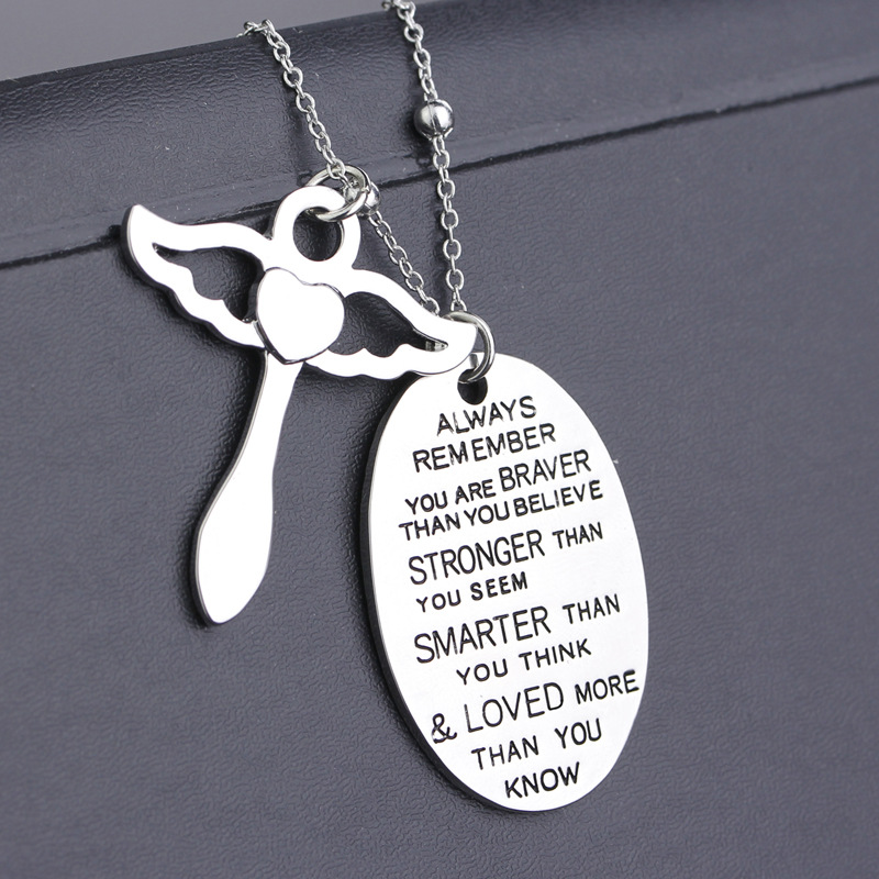 New Arrival Women Fashion Necklace"always remember you are braver"Sweater Chains
New Arrival Women Fashion Necklace"always remember you are braver"Sweater Chains