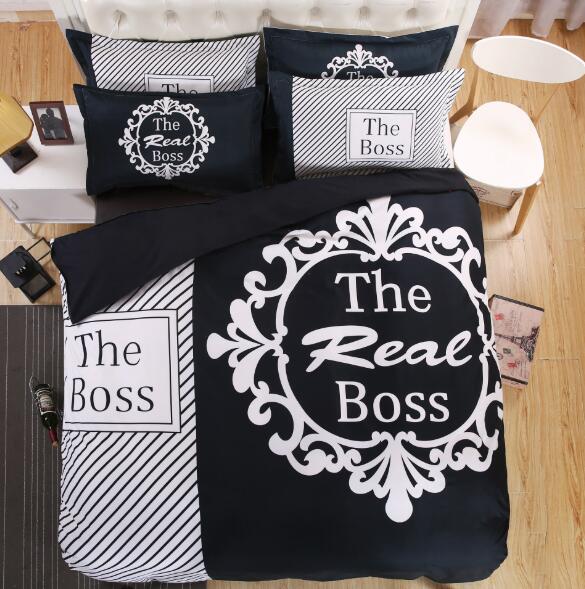 4 pcs Bedding Set for Couple Lover His Side & Her Couple Home textiles Soft Duvet Cover with Pillowcases