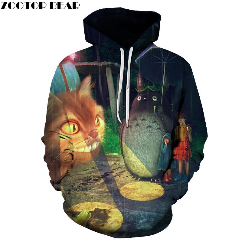 3D Cat Print Hoodies Men Sweatshirts Tracksuits Casual Male Fashion Tops Drop Ship Cartoon  Brand Pullover